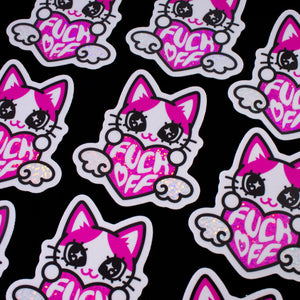 fuck ♡ff 3" glitter sticker