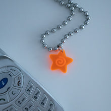 Load image into Gallery viewer, cyberspace creatures - star pendant w/sticker