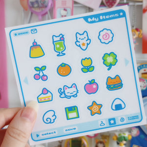 dreamy inventory ★ sticker sheet