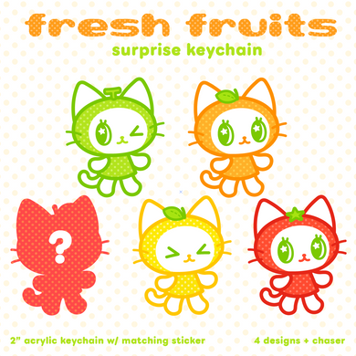 (pre-order) fresh fruits surprise keychain
