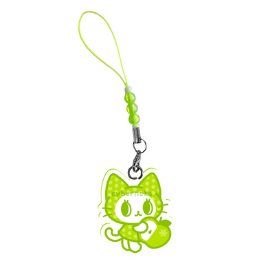 green apple kitty 🍏 phone charm