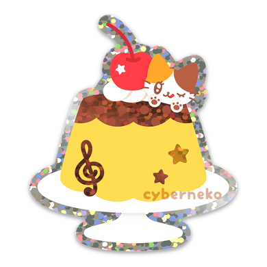 (pre-order) heisei retro pudding glitter sticker