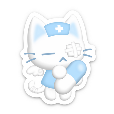migraine angel ☆ clear sticker