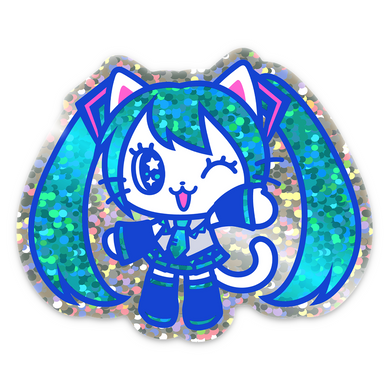 hatsunya miku glitter sticker