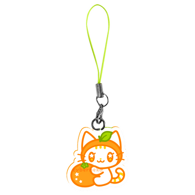 tangerine kitty phone charm