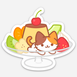 pudding a la meowde sticker