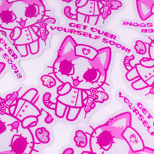 Load image into Gallery viewer, rude but cute 3.5&quot; glitter sticker